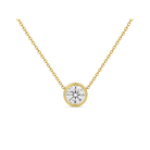 Sienna Bezel Solitaire Lab Grown Diamond Necklace in 14K Yellow Gold