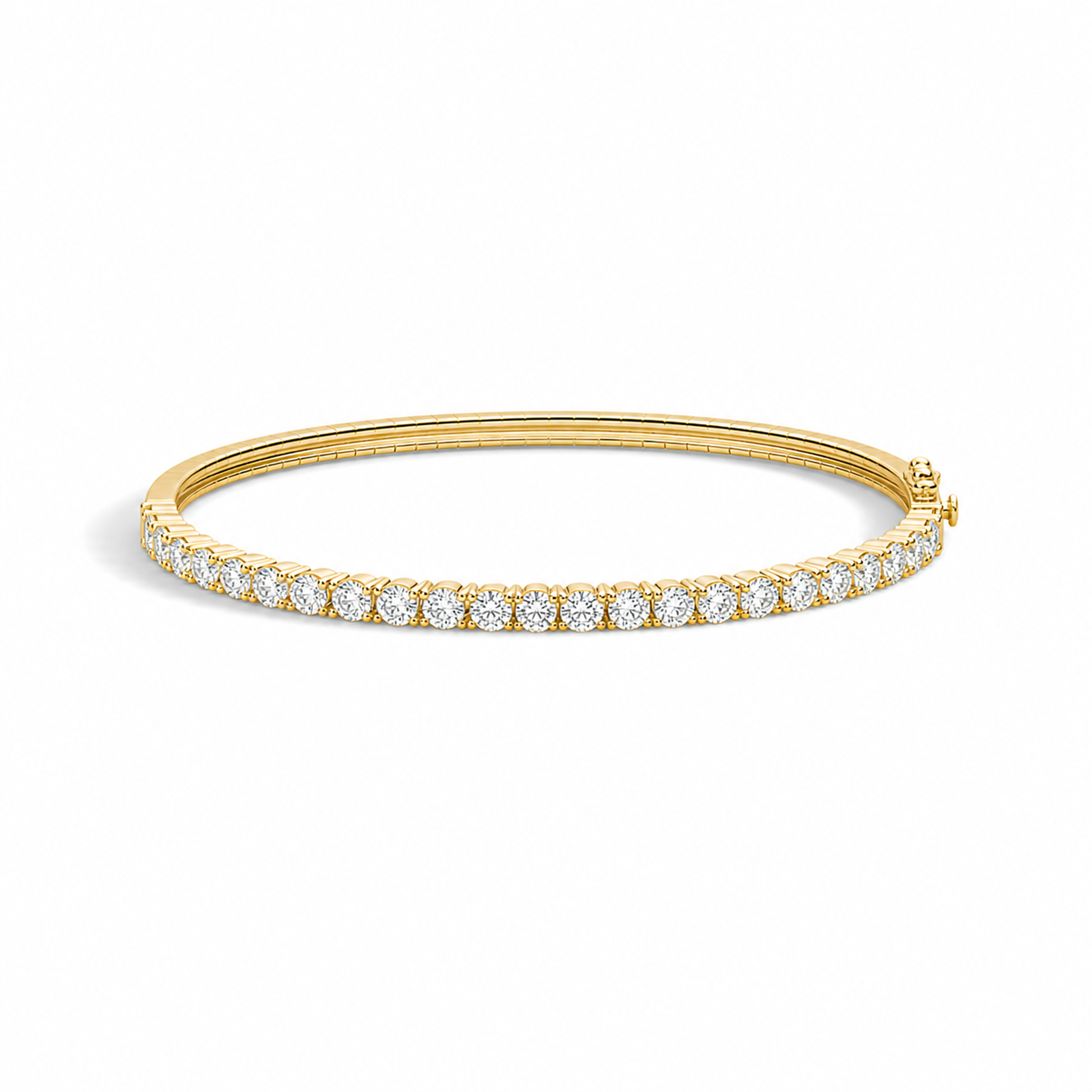 Ciela Brilliant Half Tennis Bangle Lab Grown Diamond Tennis Bracelet in 18K Yellow Gold
