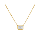 Sienna Bezel Solitaire Lab Grown Diamond Necklace in 18K Yellow Gold