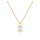 Elysia Solitaire Lab Grown Diamond Pendant Necklace in 18K Yellow Gold