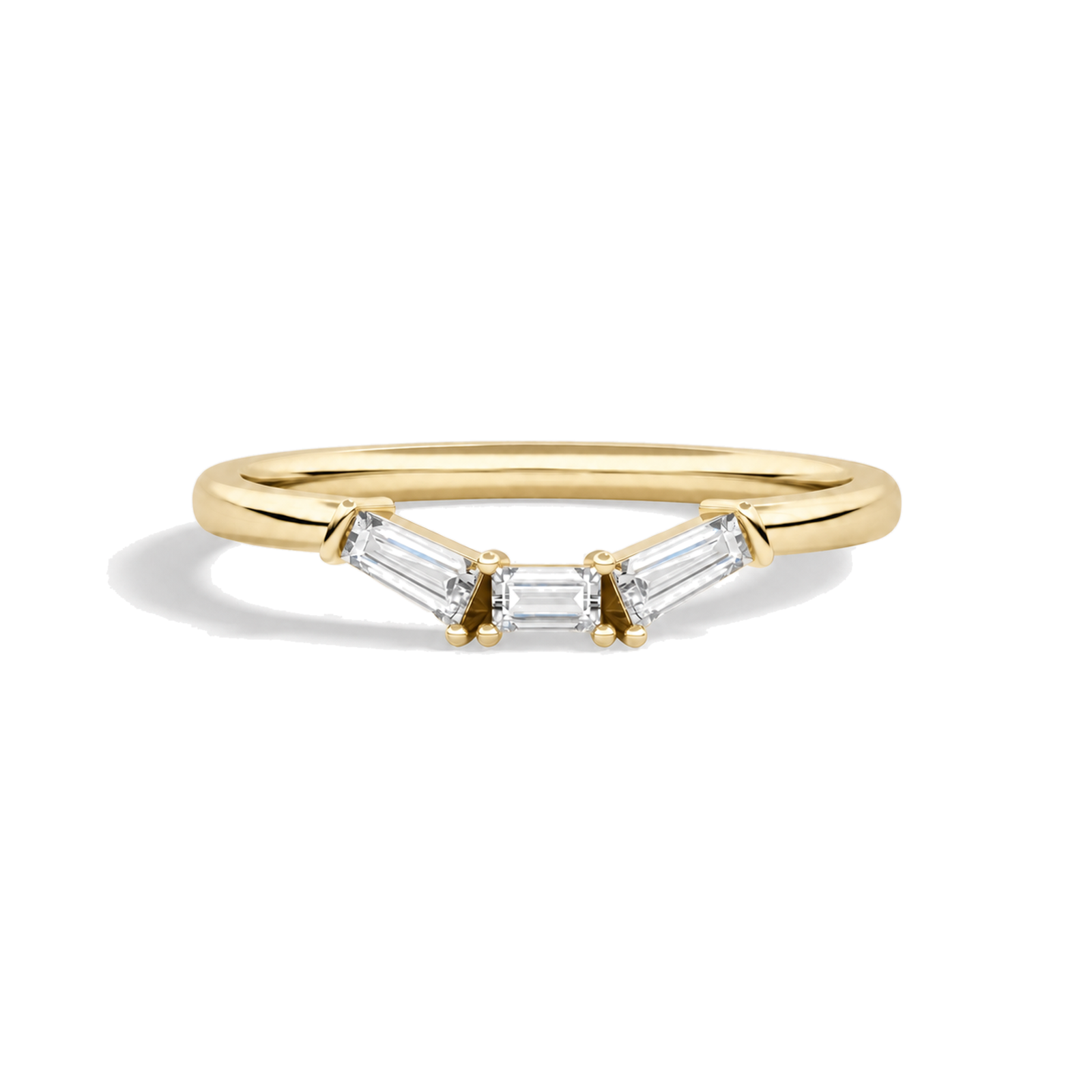 Kira Tapered Baguette Lab Grown Diamond Ring in 14K Yellow Gold