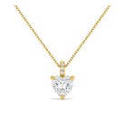 Maeva Accented Bail Lab Grown Diamond Pendant Necklace in 14K Yellow Gold