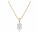 Maeva Accented Bail Lab Grown Diamond Pendant Necklace in 14K Yellow Gold