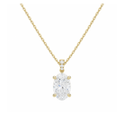 Maeva Accented Bail Lab Grown Diamond Pendant Necklace in 18K Yellow Gold