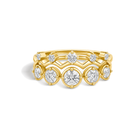 Maren Toi Et Moi Crowned Duo Stackable Half Eternity Lab Grown Diamond Band in 14K Yellow Gold