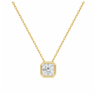 Sienna Bezel Solitaire Lab Grown Diamond Necklace in 18K Yellow Gold