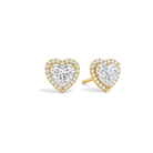 Seren Halo Lab Grown Diamond Stud Earrings in 14K Yellow Gold