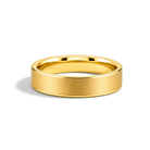 Evelina Brushed Flat Lab Grown Diamond Wedding Band in 14K Yellow Gold
