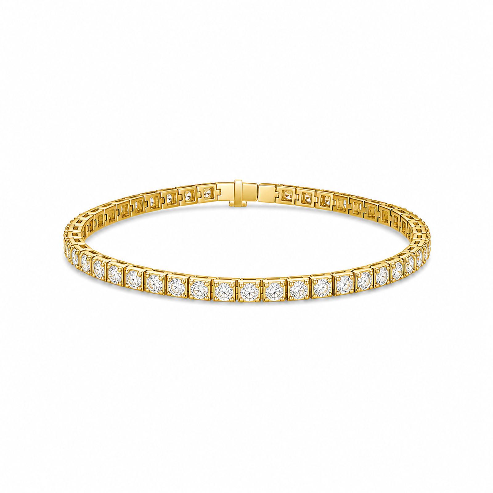 Oriana Infinity Interlocking Brilliant Lab Grown Diamond Tennis Bracelet in 14K Yellow Gold