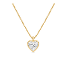 Stellaire Bezel Solitaire Lab Grown Diamond Pendant Necklace in 18K Yellow Gold