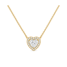 Jessa Halo Lab Grown Diamond Necklace in 18K Yellow Gold