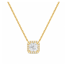 Jessa Halo Lab Grown Diamond Necklace in 14K Yellow Gold
