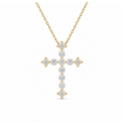 Thea Cross Lab Grown Diamond Pendant Necklace in 14K Yellow Gold