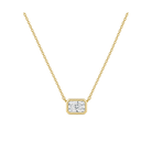 Sienna Bezel Solitaire Lab Grown Diamond Necklace in 18K Yellow Gold
