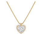 Malia Halo Lab Grown Diamond Pendant Necklace in 18K Yellow Gold