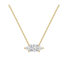 Solenne Solitaire Lab Grown Diamond Necklace in 14K Yellow Gold