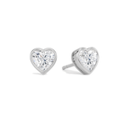 Jolie Bezel Solitaire Lab Grown Diamond Stud Earrings in 14K Yellow Gold