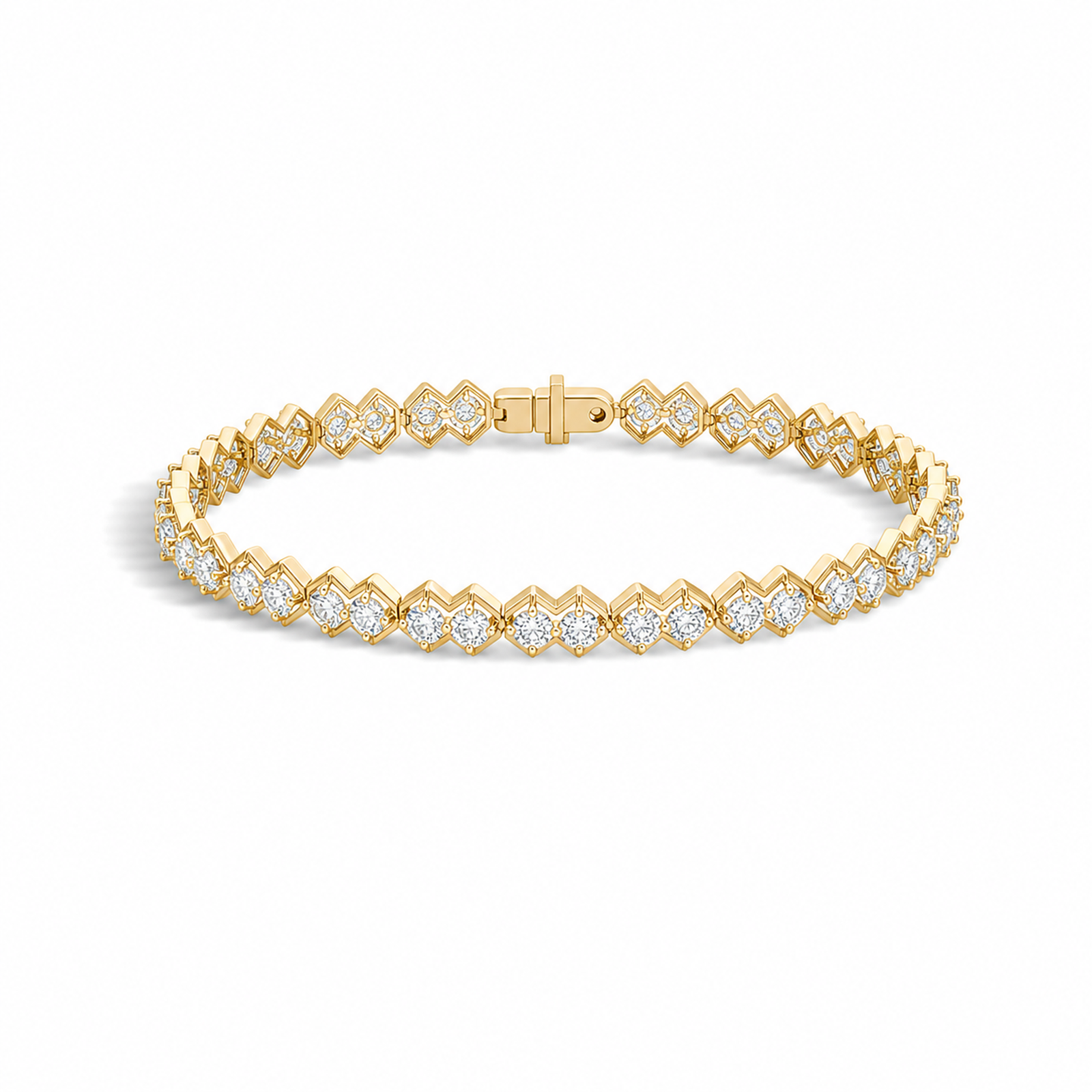 Mireya Eclat Lab Grown Diamond Tennis Bracelet in 14K Yellow Gold