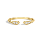Flora Vintage Inspired Milgrain Open Lab Grown Diamond Ring in 18K Yellow Gold
