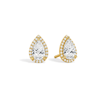 Seren Halo Lab Grown Diamond Stud Earrings in 14K Yellow Gold