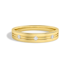 Vera East-West Cut Accented Lab Grown Diamond Wedding Band in 14K Yellow Gold