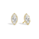 Seren Halo Lab Grown Diamond Stud Earrings in 18K Yellow Gold