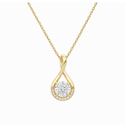 Nelle Accented Twist Lab Grown Diamond Pendant Necklace in 14K Yellow Gold