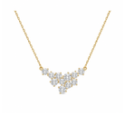 Estelle Sparkling Cluster Lab Grown Diamond Necklace in 14K Yellow Gold