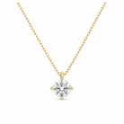 Elysia Solitaire Lab Grown Diamond Pendant Necklace in 14K Yellow Gold